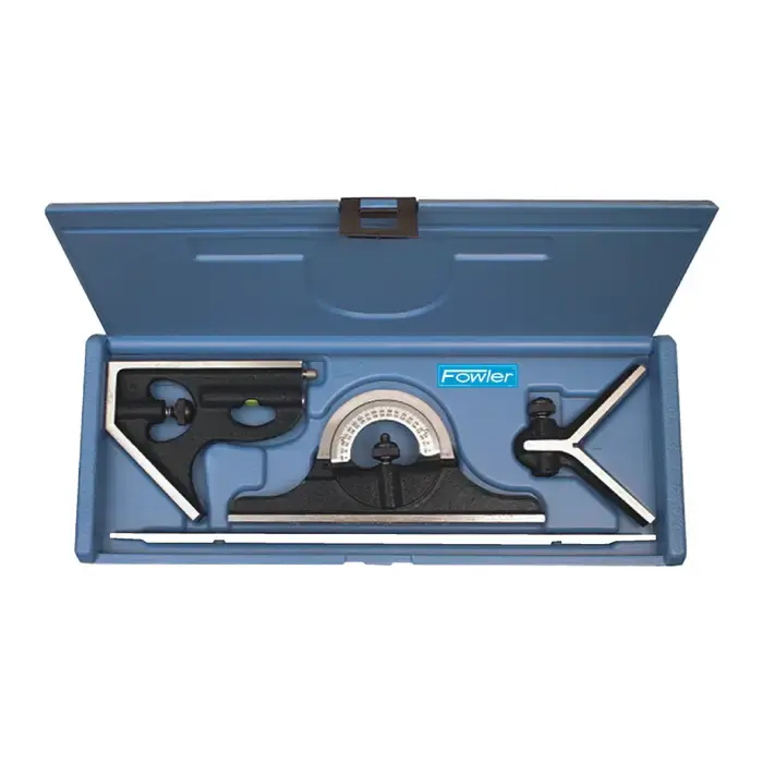 FOWLER 52-370-012-0 4 Piece, 12" Blade Non-Reversible Head Type Combination Square Set Limited Time