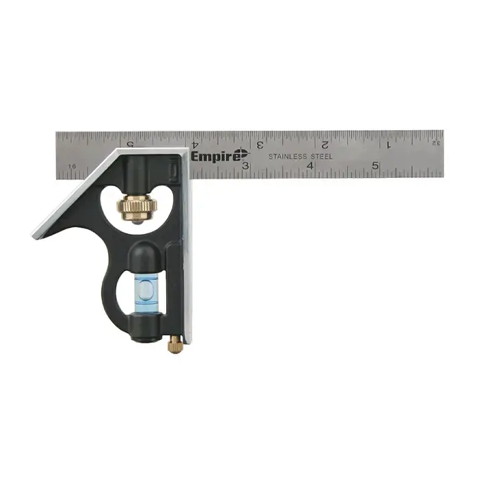 EMPIRE e255 2 Piece, 6" Blade Reversible Head Type Combination Square Set Instant Buy