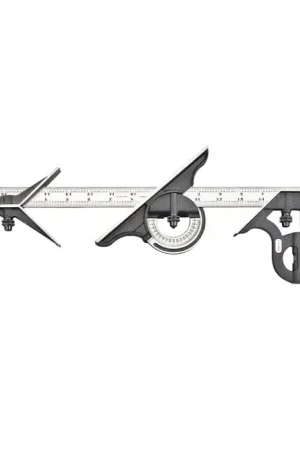 Affordable STARRETT 435-18-4R 4 Piece, 18" Blade Reversible Head Type Combination Square Set