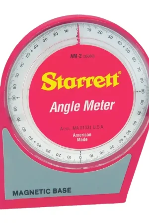 STARRETT AM-2 360° (4 x 90°) Range, Angle Meter Type Combination Protractor / Inclinometer Certified