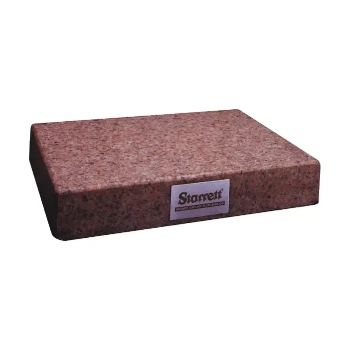 STARRETT 88608 12" Length, 12" Width, B Grade, 2 No. of Ledges Superior Red Granite Surface Plate Buy Direct