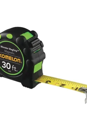 Mega Sale KOMELON 7130 30‘ x 1" Blade Size, Inch Reads, Rubber Case, Manual Measuring Tape