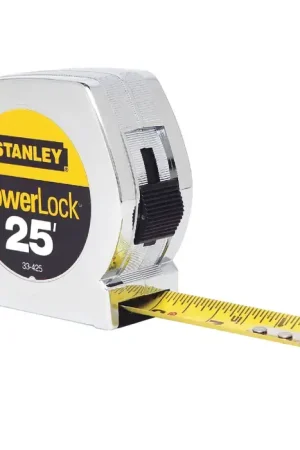 STANLEY 33-425 25‘ x 1" Blade Size, Inch Reads, Chrome Case, Manual Measuring Tape In Demand