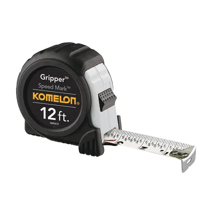 Big Sale KOMELON SM5412 12‘ x 5/8" Blade Size, Inch / Fractional Reads, ABS Case Case, Manual Measuring Tape