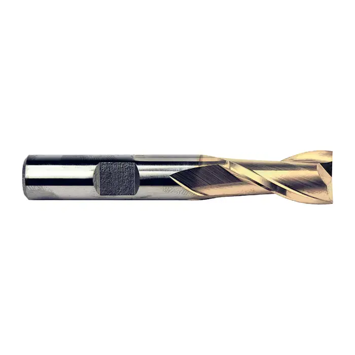 Latest TTC PRODUCTION HP 09-335-510 1-1/16" Size, 1-5/8" LOC, 2 Flute, TiN High Speed Steel Square End Mill