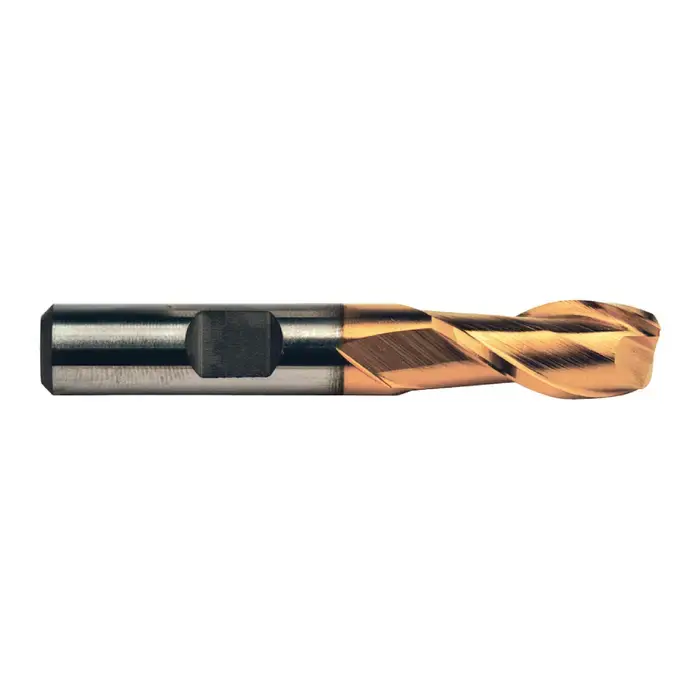 Best Choice WELDON 28227 1/2" Size, 13/16" LOC, 2 Flute, TiN M42 8% Cobalt Square End Mill