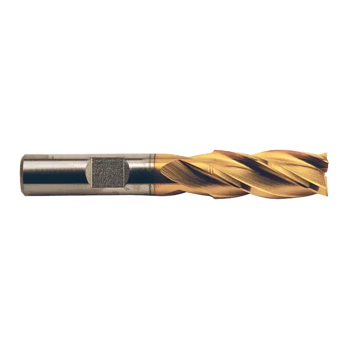 Exclusive Offer TTC PRODUCTION HP 09-305-240 11/16" Size, 1-5/8" LOC, 4 Flute, TiN High Speed Steel Square End Mill
