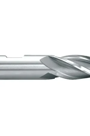 Hassle-Free Returns TTC PRODUCTION HP 08-005-100 3/8" Size, 3/4" LOC, 4 Flute, Bright High Speed Steel Square End Mill
