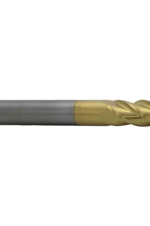 Shop Now M.A. FORD 11118750T 3/16" Size, 9/16" LOC, 4 Flute, TiN Solid Carbide Square End Mill