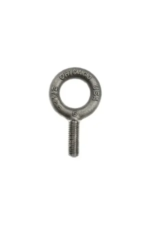 Final Sale CHICAGO HARDWARE 11768 5 7/8"-9 Thread Size, 2-1/4" Thread Length, Plain Eye Bolt