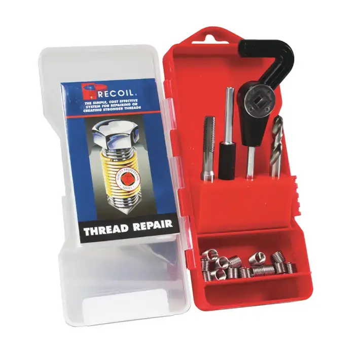 Professional Grade RECOIL 35058 15 Inserts, 5mm x .80mm Metric 1.5 x D Insert Length STI Thread Repair Set