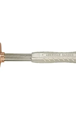 AMERICAN HAMMER AM2CUAG 1-1/4" Face Diameter, 2 lbs. Head Weight, 12" Handle Length Copper Hammer Price Cut