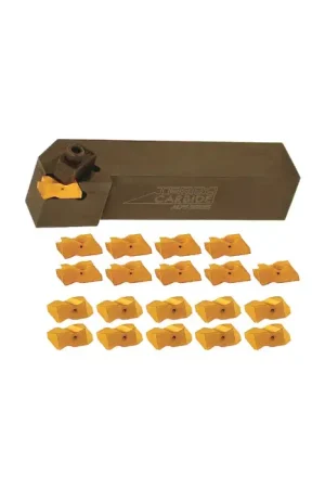 TERRA CARBIDE 14-0545-03 - 5/8" Shank Top-Clamp Holder Set with Inserts, Right Hand Hot Picks