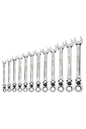Cheap WILLIAMS 1209MRCF 9mm Size, 12 No. of Points, 6" Overall Length Flex Head Reversible Ratcheting Combination Wrench