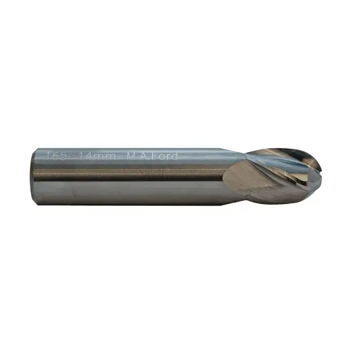 New Release M.A. FORD 16503120 1/32" Size, 1/16" LOC, 4 Flute, Solid Carbide Ball End Mill