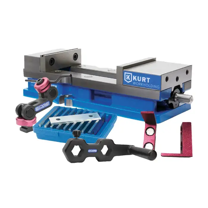 KURT Vise, Parallel Set, Parallel Holder Clip Set, Mill Stop, 2-Position Vise Handle Milling & Drilling Tooling Package Professional Grade