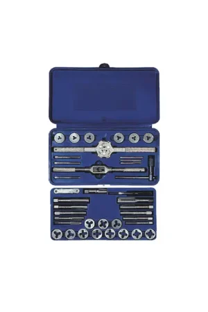 Hassle-Free Returns IRWIN 4 to 1/2" Range, Carbon Steel 39 Pieces, 23614 Hand Tap & Die Set