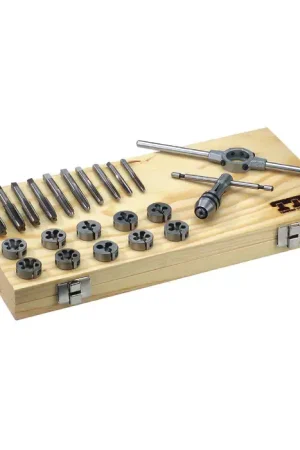 TTC 1/4" to 1/2" Range, High Speed Steel 23 Pieces, QR-23L.H. Hand Tap & Die Set New Release
