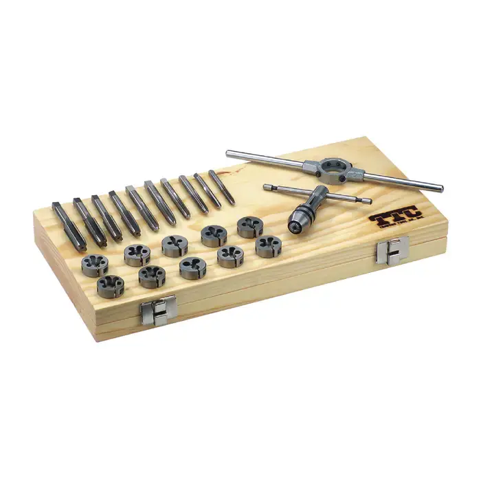 TTC 1/4" to 1/2" Range, High Speed Steel 23 Pieces, QR-23L.H. Hand Tap & Die Set New Release