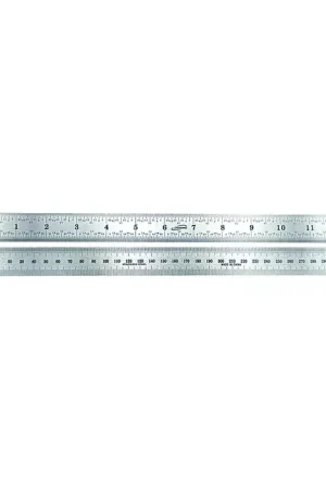 Today Only IGAGING 34-012-N 12", EM (32nds, 64ths, .5 mm, 1mm) Graduation Rigid Rule