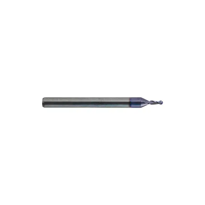 KEO 930 Solid Carbide End Mill, Ø.022 x .066, 2 Flute, Standard Length, Ballnose, AlTiN Coated Hassle-Free Returns