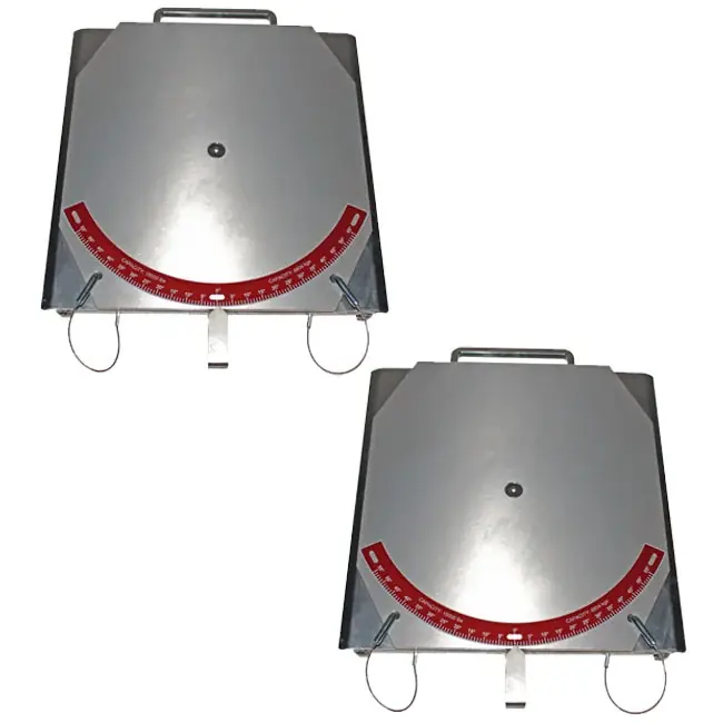 QSP 25-24-A-P Pair of Wheel Alignment HD Aluminum Turnplates with SS pointer Next Day Delivery