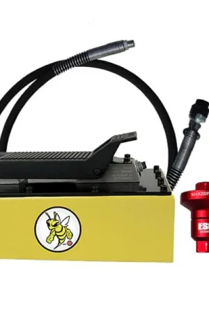 ESCO 10877C YELLOW JACKIT Air/Hydraulic Pump, 5 Quart Metal Reservoir (Contains 10877, 10604 Hose and 10601K) Discount