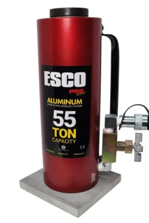 ESCO 10314 Jack, 55 Ton Lightweight Aluminum With Shut Off Valve and Base Plate, 10” Stroke Affordable