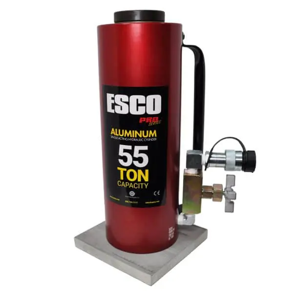 ESCO 10314 Jack, 55 Ton Lightweight Aluminum With Shut Off Valve and Base Plate, 10” Stroke Affordable
