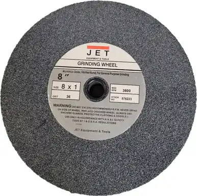 8" X 1", 5/8, Arbor 36 Grit Bench Grinding Wheel - No. 576223 Fresh Stock