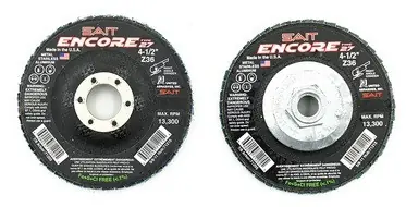 4.5" X 7/8" X 60 Grit Flap Disc, Encore, Type 27, No Hub, Sait - No. 71208 Next Day Delivery