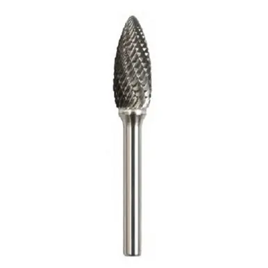1/2" X 1/4" X 1-1/4" Carbide Flame Shape Bur - No. 7H132ADC Flash Sale