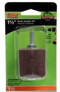 Drum Sander Kit 1-1/2" X 1-1/2", 1/4" Arbor Brand, Gator Grit - No. 6085 Seasonal Sale