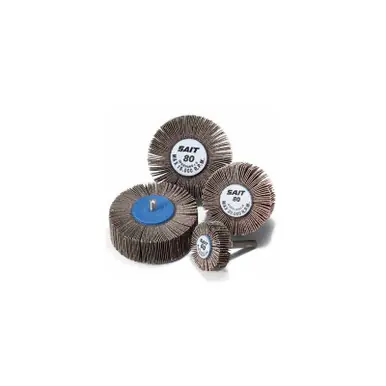 2" x 1" 60 Grit Flap Wheel with 1/4" Straight Spindle - No. 70050 While Supplies Last