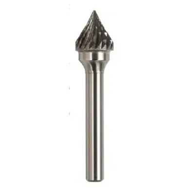 Trending 5/16" X 1/4" X 1/4" Carbide 60 Deg Included Angle Bur - No. 7J124ADC