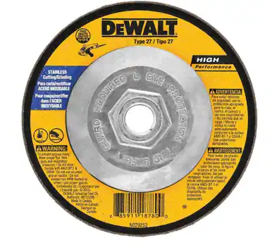 6" X 1/8" X 5/8-11 Stainless Cutting Grinding Wheel, Type 27 - No. DW8457H Buy Online
